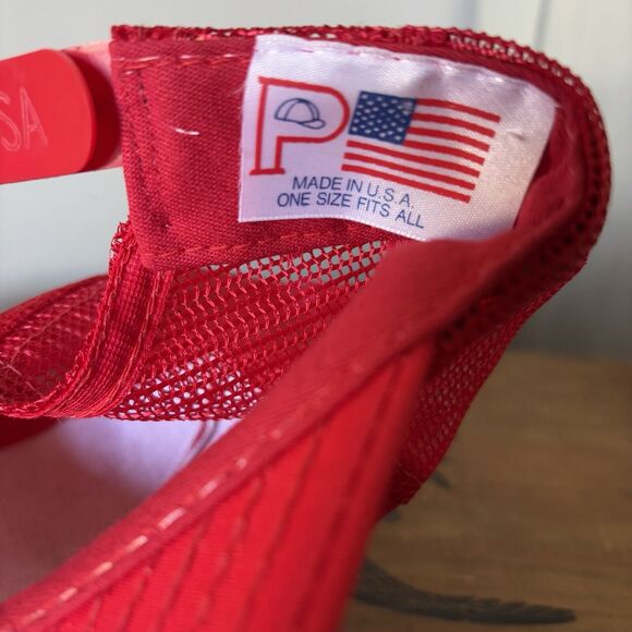 Vintage Oklahoma Trucker Hat Red Mesh Snapback Embroidered State Outline New USA - Picture 10 of 11